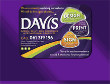 Tablet Screenshot of davisprinters.ie